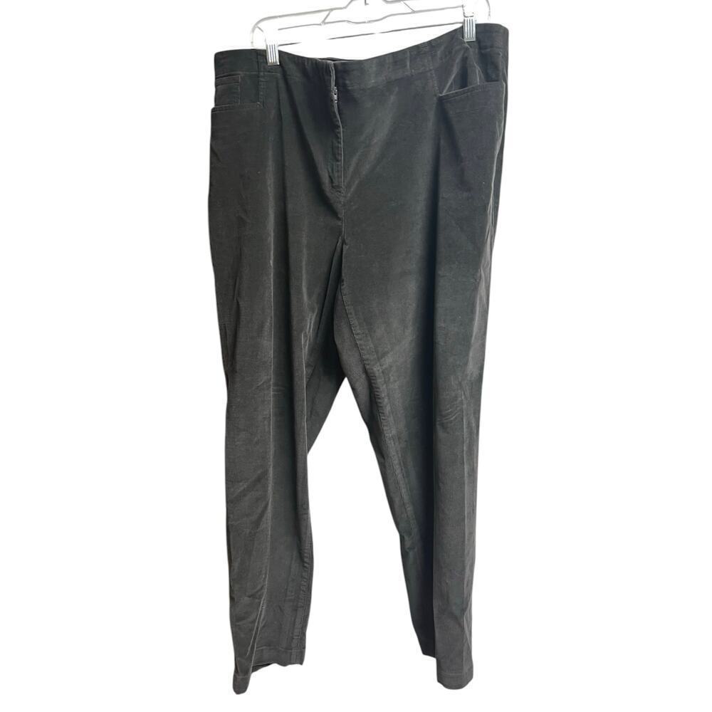 J.Jill Corduroy Dark Gray Straight Leg Pants Women's Size 18